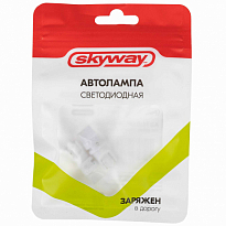 Автолампа диод T10(W5W) 24V 3 SMD диода 1 конт без цоколя Белая SKYWAY Салон, номер комплект 2шт